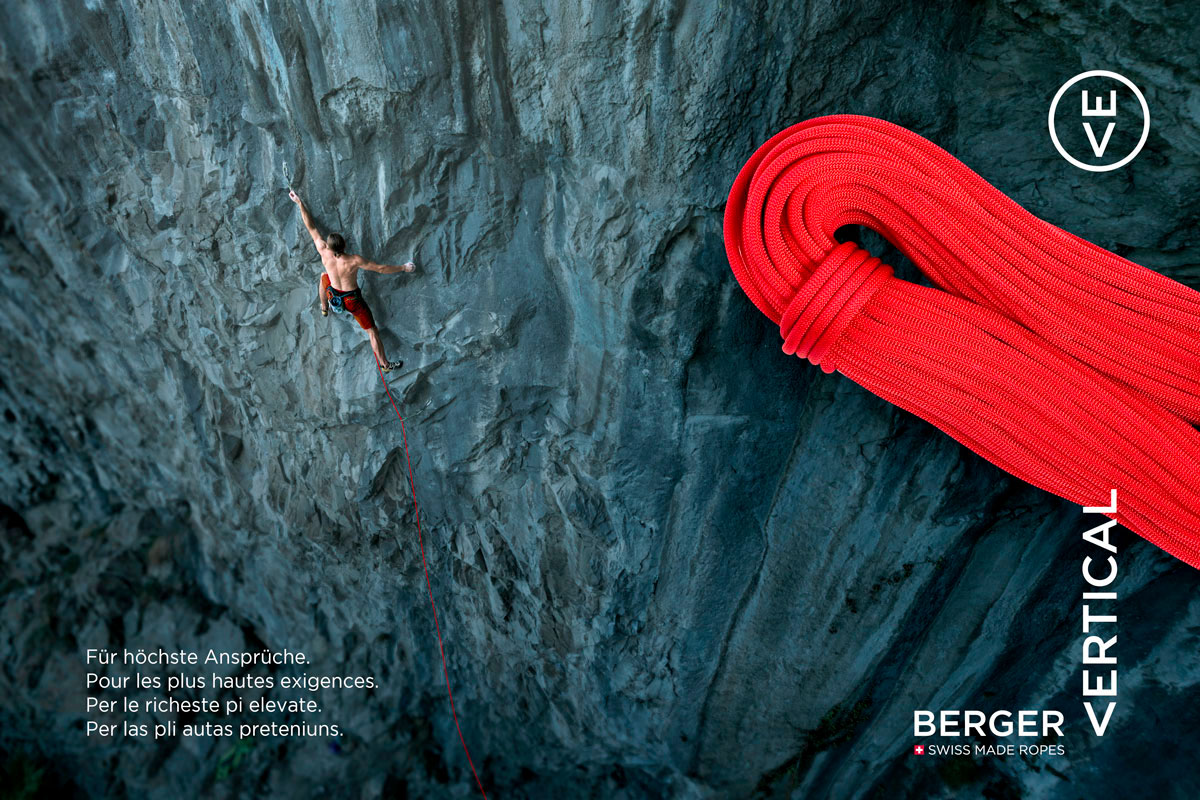 Kletterseil Berger Vertical | Seilerei Berger | Branding